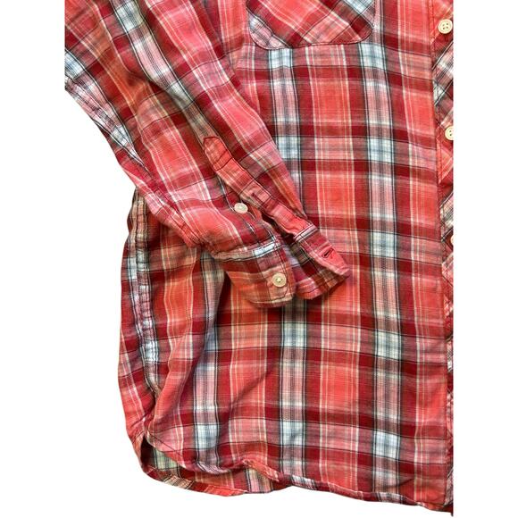 Levi’s Women’s‎ Plus Size Large Pink Plaid Flannel Western Shirt - Picture 5 of 9